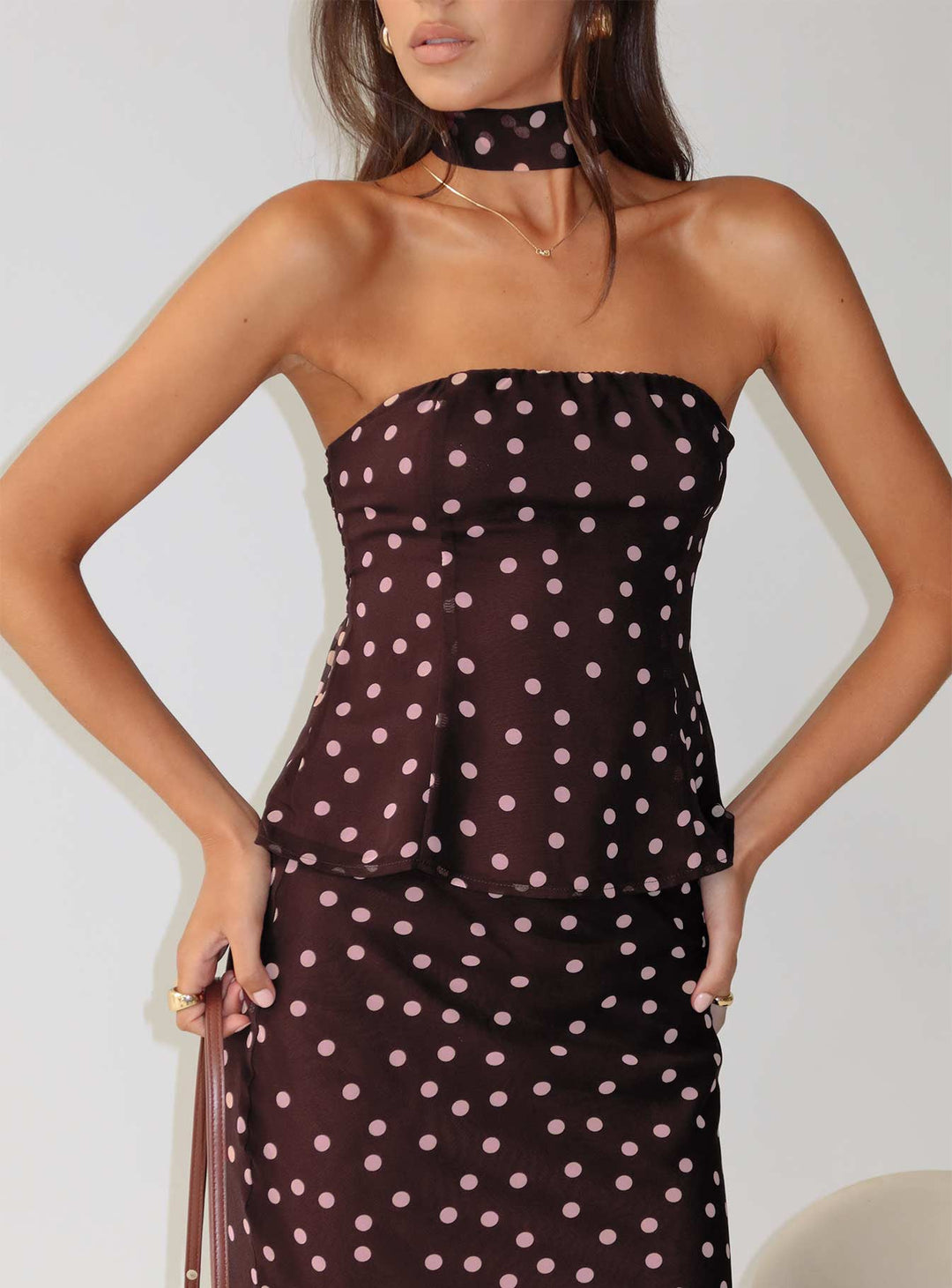 Dahlia Scarf Strapless Top