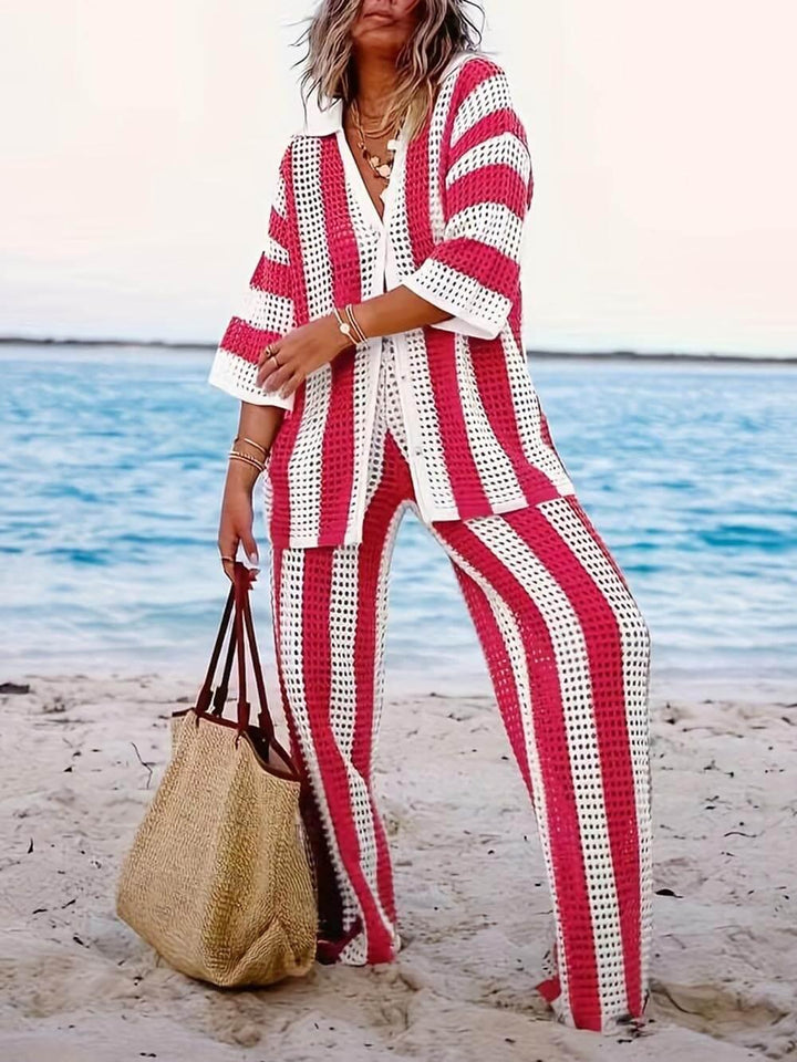 Sloane Stripe Pants Set