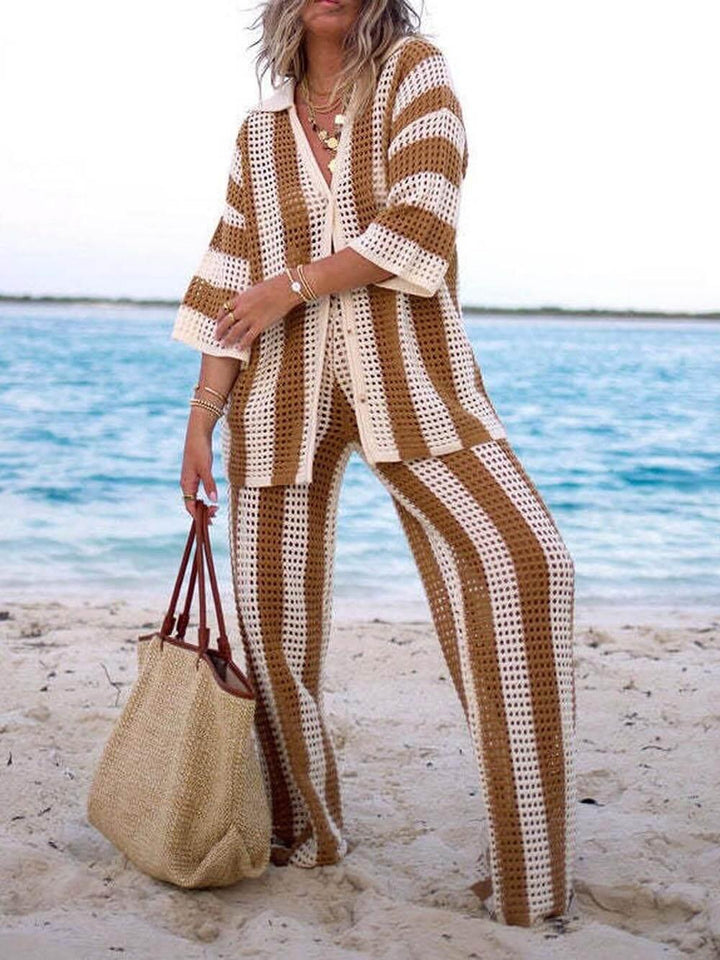 Sloane Stripe Pants Set