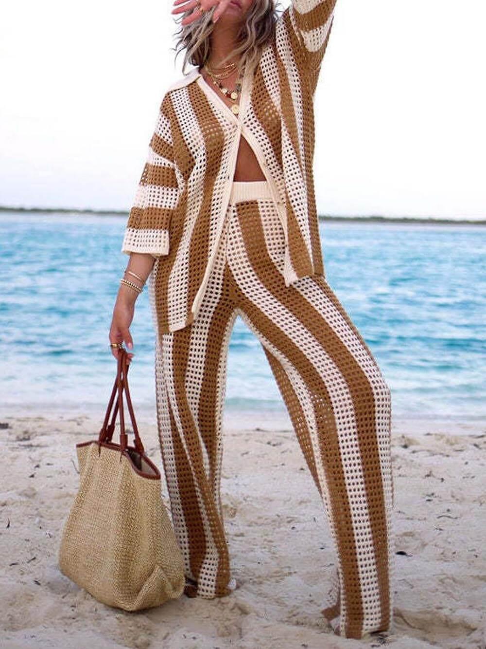 Sloane Stripe Pants Set