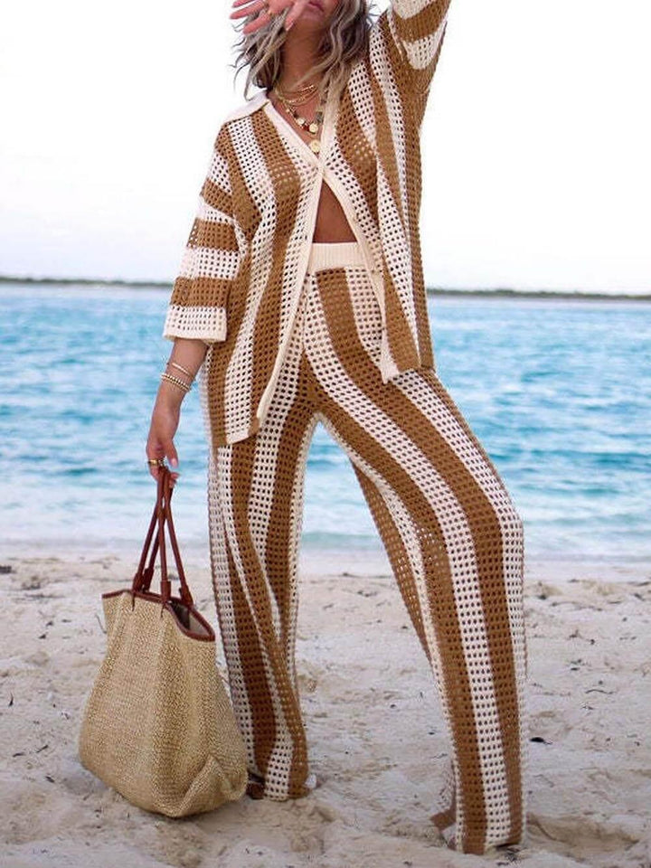 Sloane Stripe Pants Set
