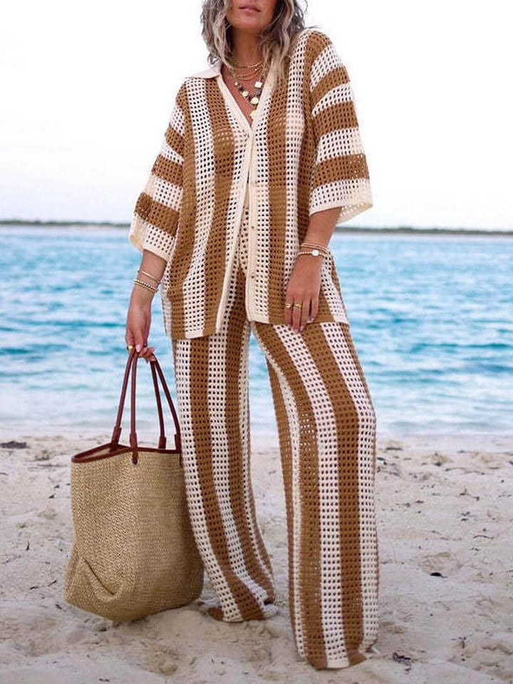 Sloane Stripe Pants Set