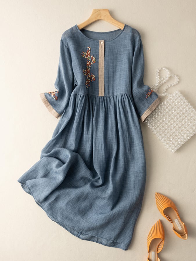 Bianca Embroidered Midi Dress