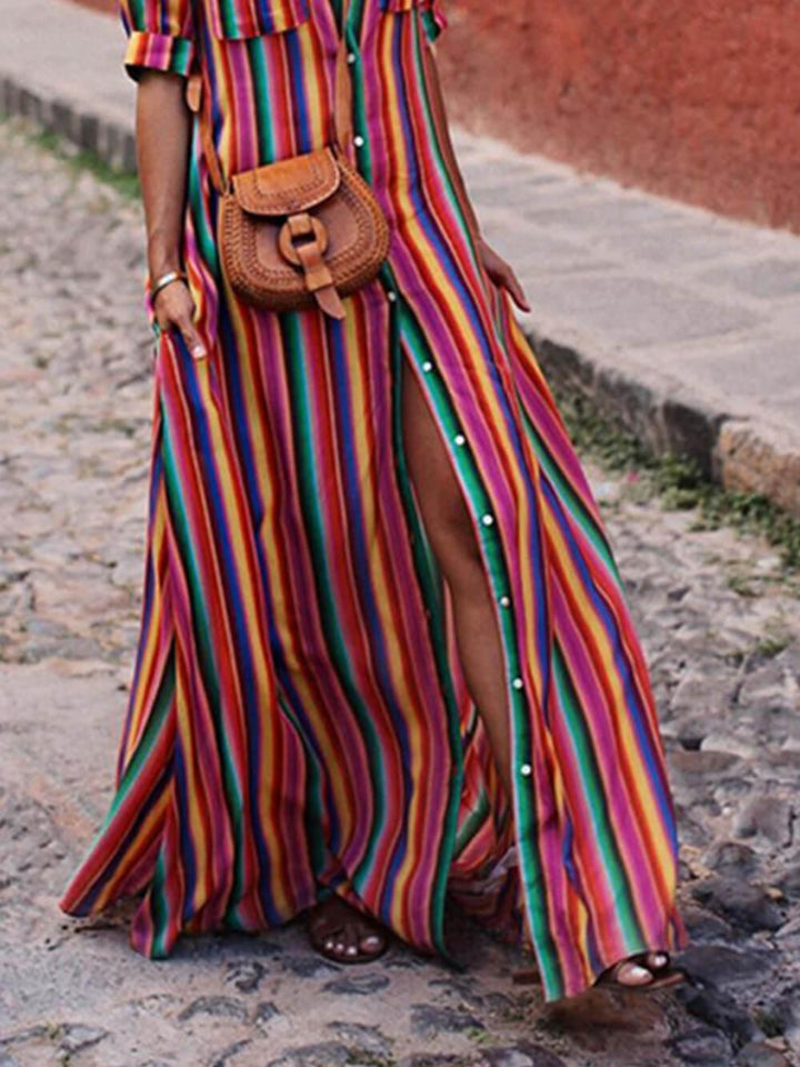 Isabella Striped Maxi Dress