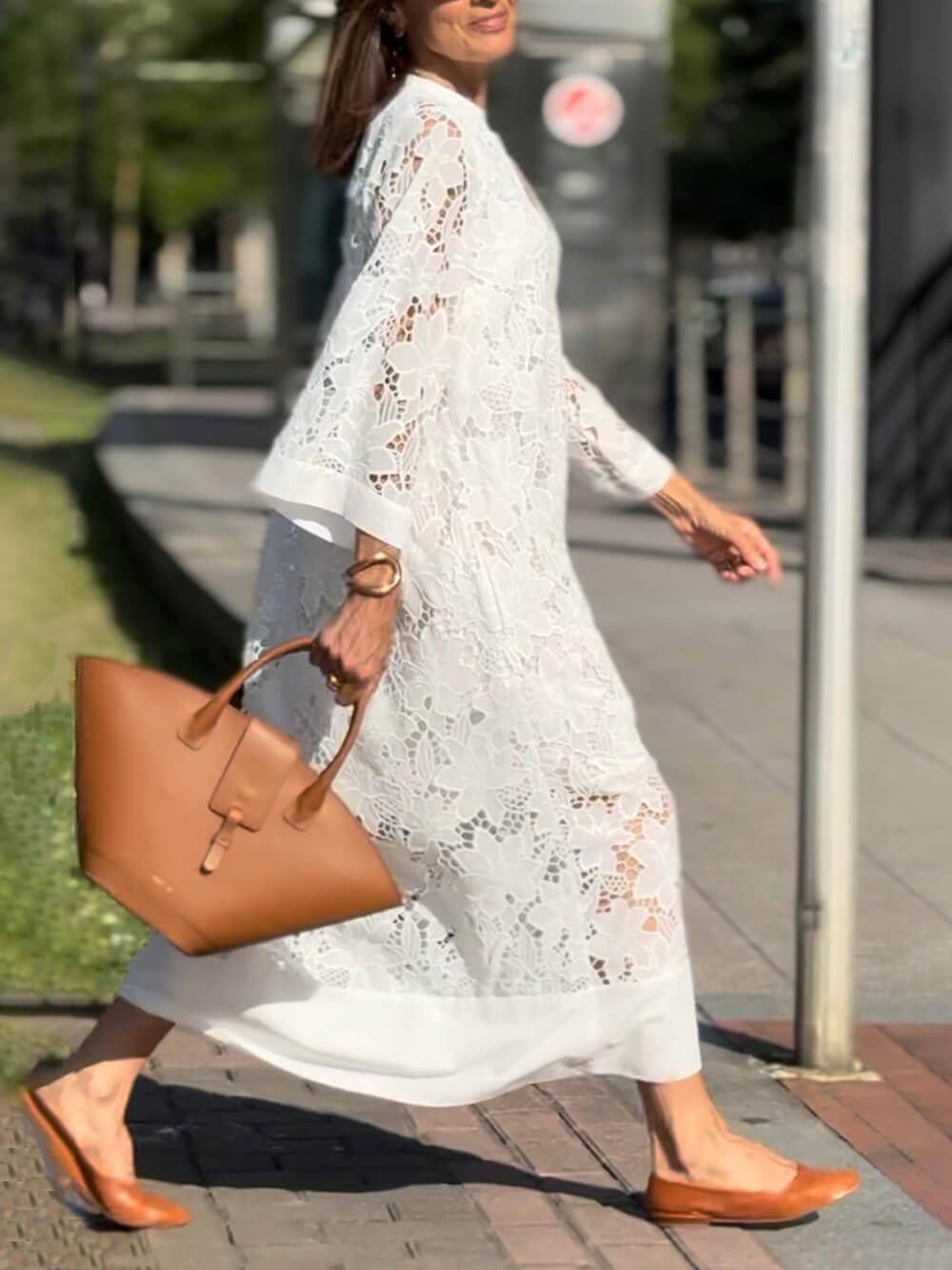 Elena Lace Midi Dress