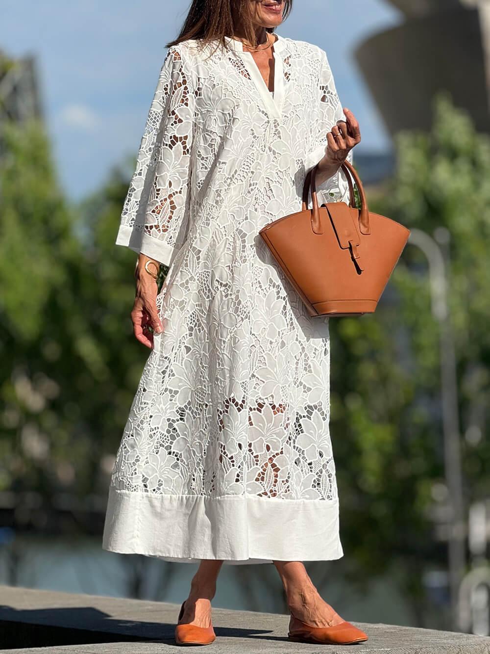 Elena Lace Midi Dress