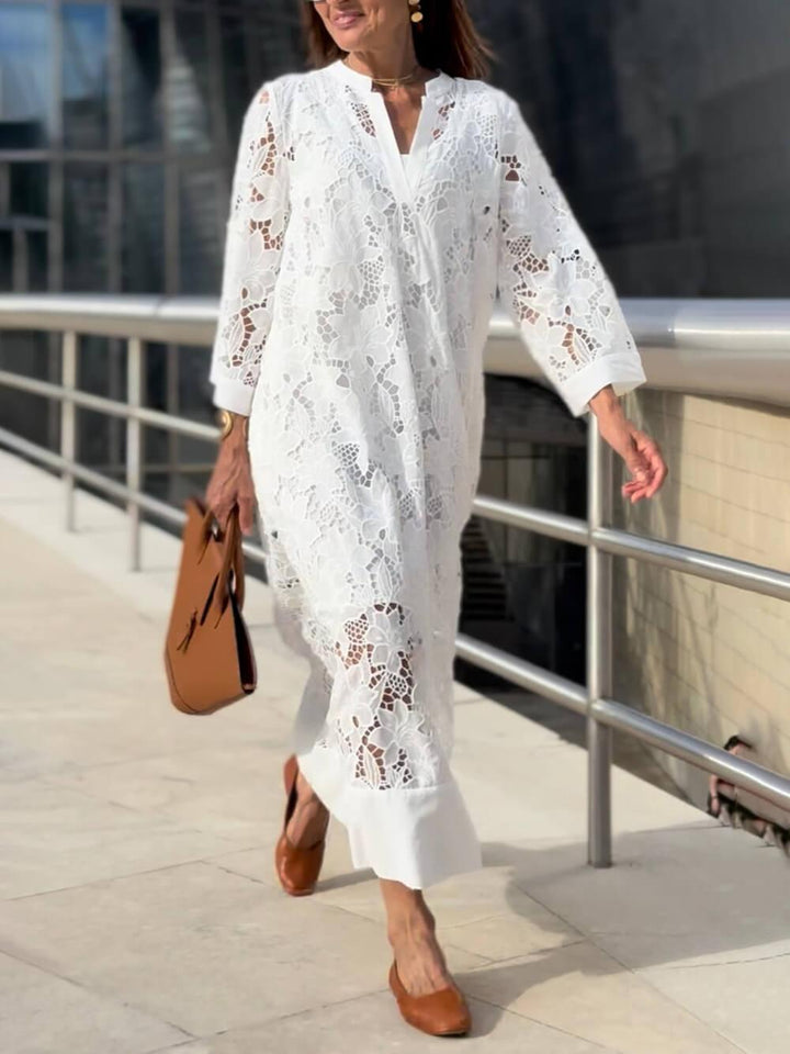 Elena Lace Midi Dress
