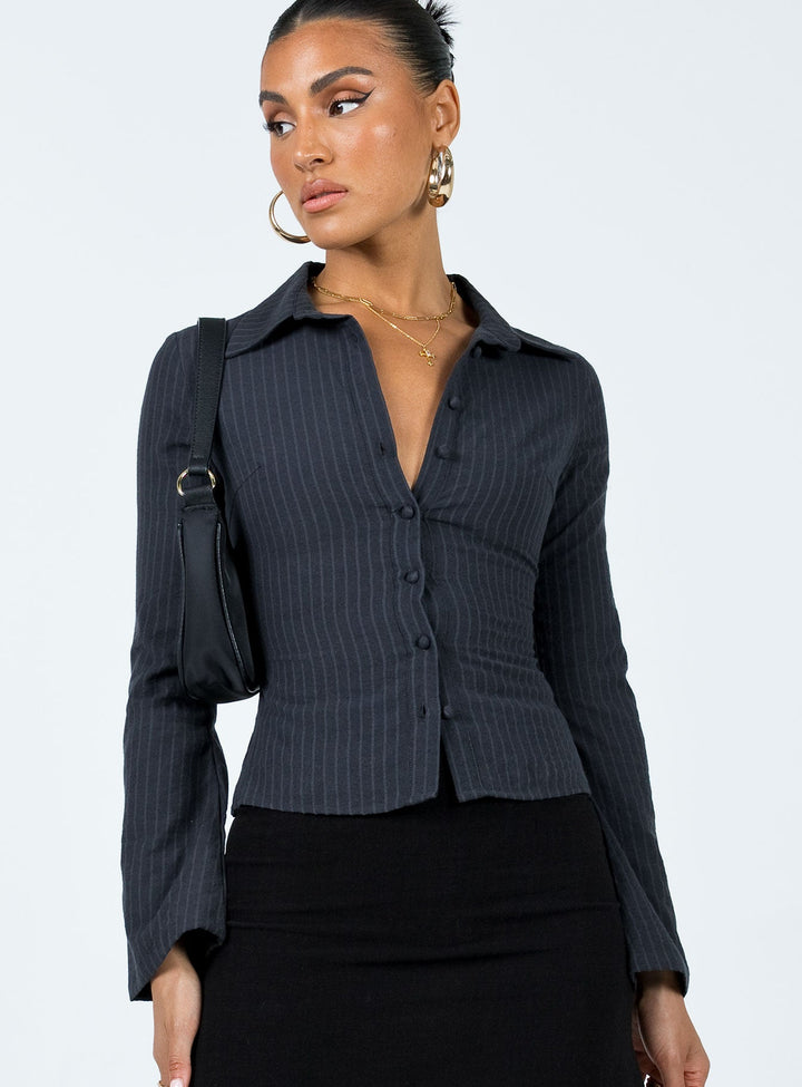 Celeste Pinstripe Blouse