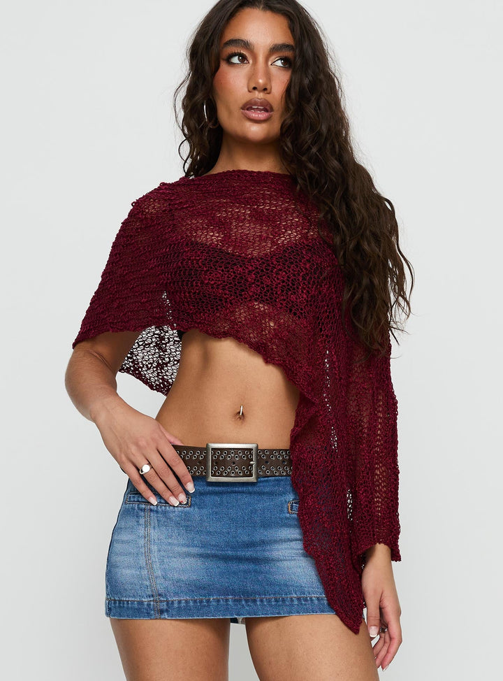 Bianca Sheer Poncho Sweater