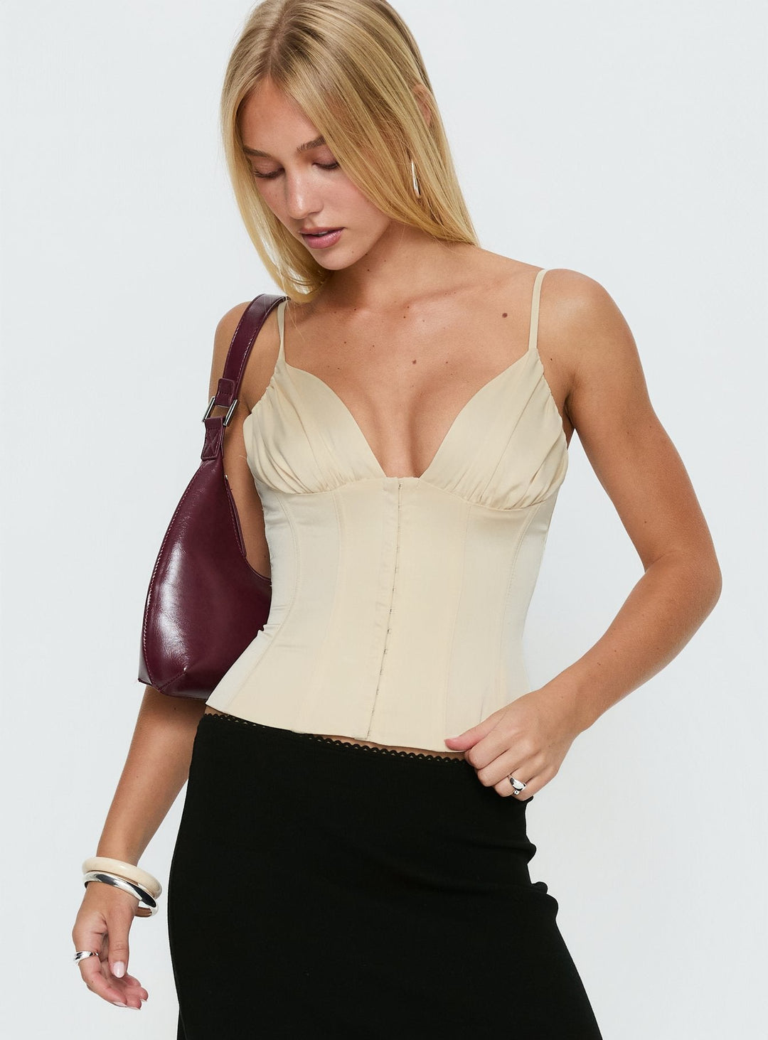 Sloane Satin Corset Top