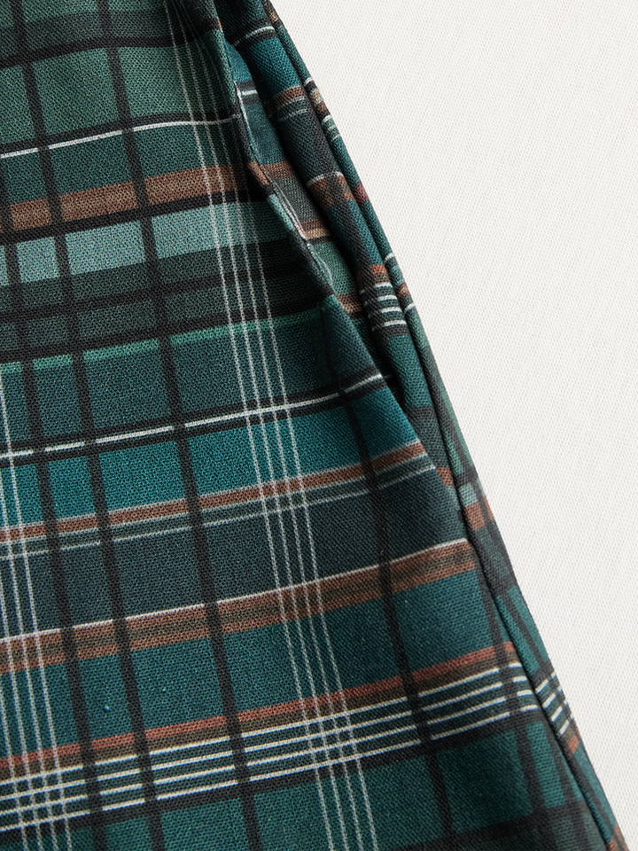 Harper Plaid Shirt Maxi Dress