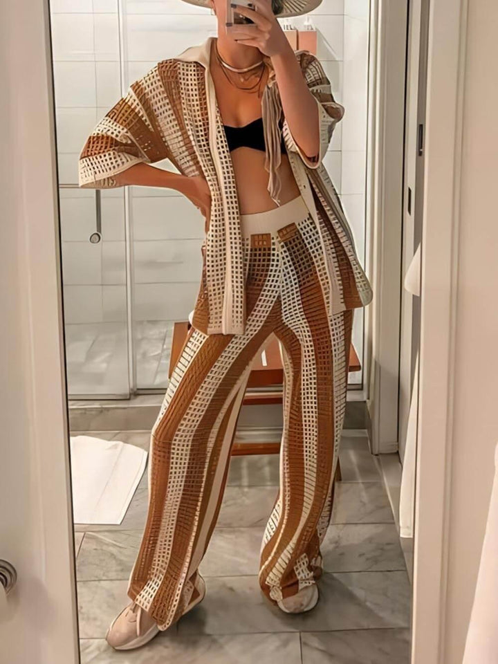 Sloane Stripe Pants Set