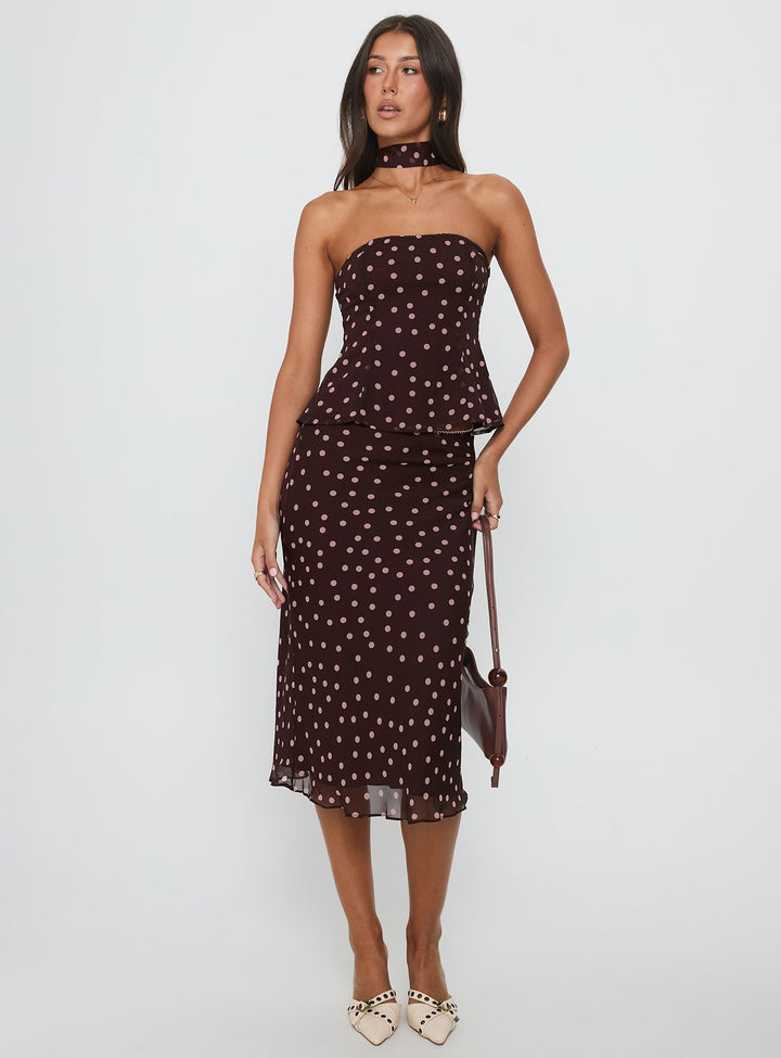 Dahlia Scarf Strapless Top