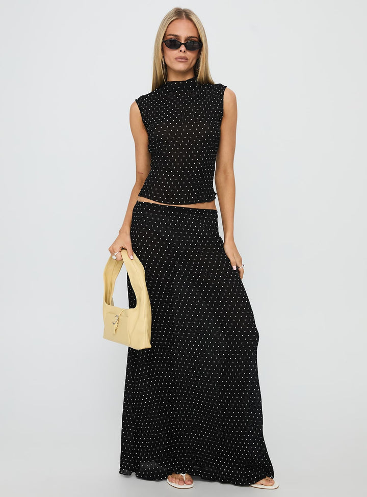 Maeve Sheer Polka Dot Top