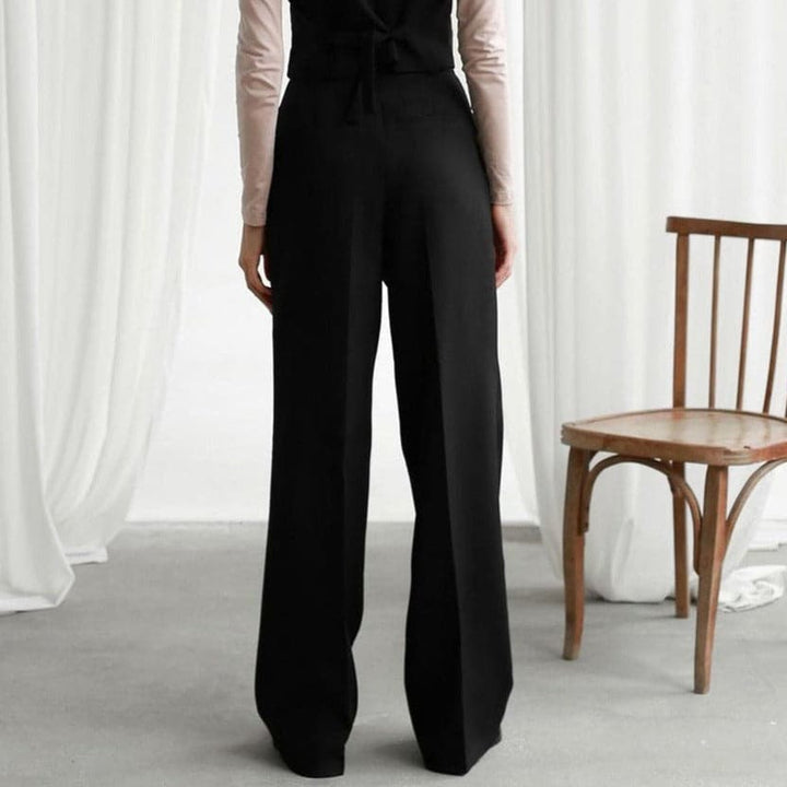 Valentine | High-Waist Pleated Tailored Wide-Leg Trousers