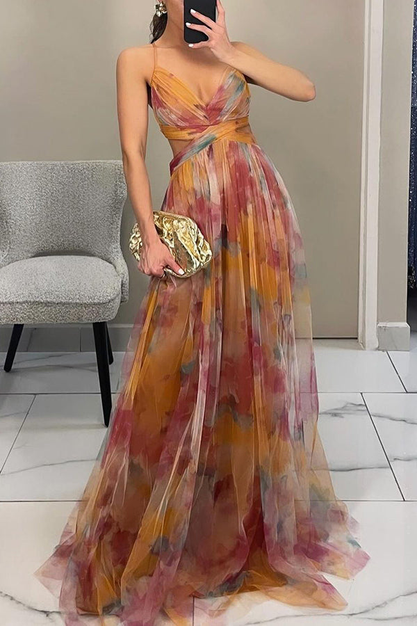 Sage Pleated Maxi Dress