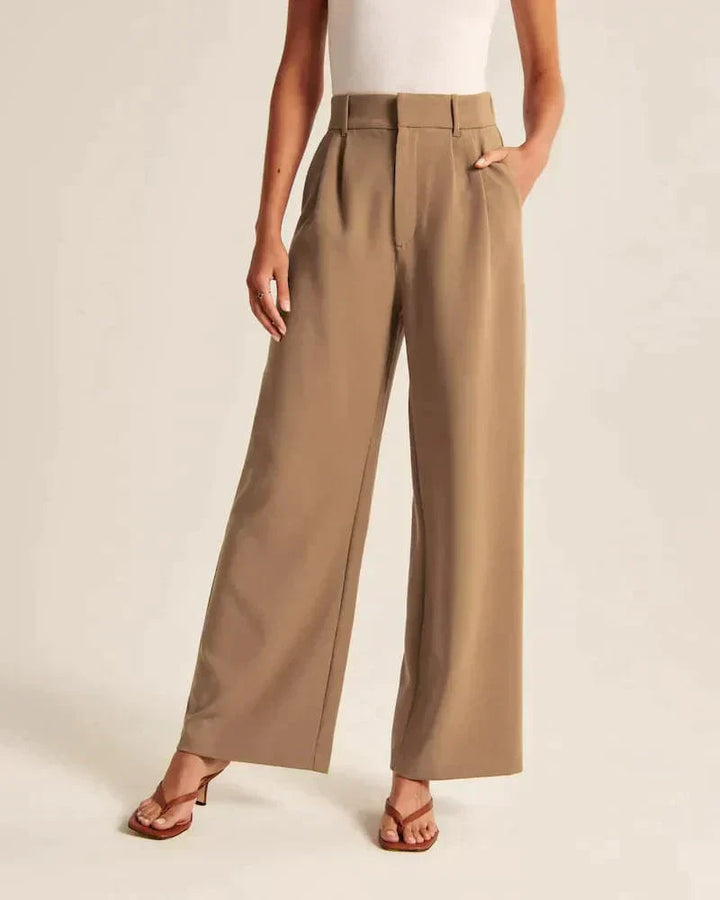 Maureen | High-Waist Wide-Leg Linen Trousers