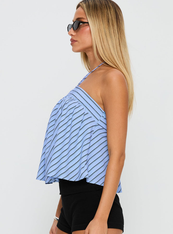 Nora Striped Halter Blouse