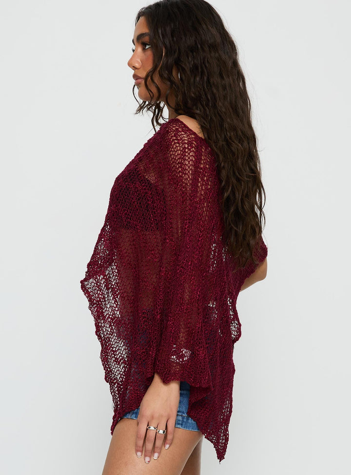 Bianca Sheer Poncho Sweater