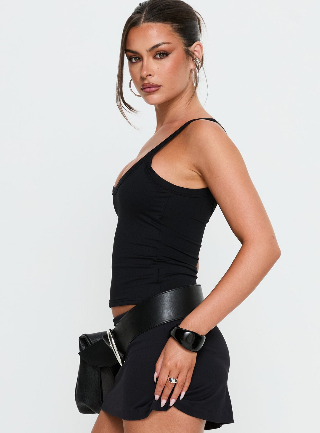 Noelle Cinched Longline Tank Top