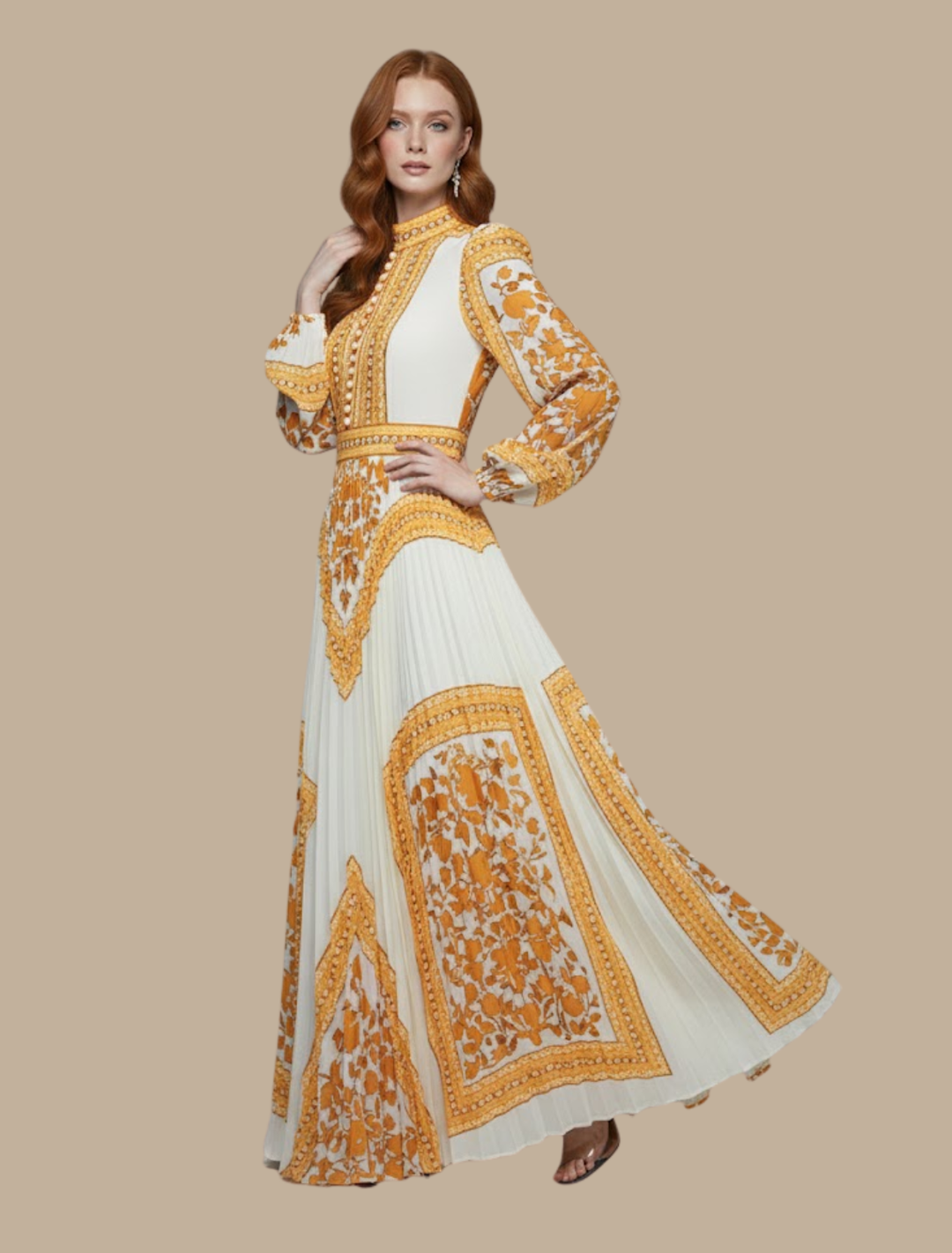 Thea Pleated Maxi Gown