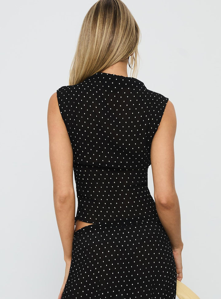 Maeve Sheer Polka Dot Top