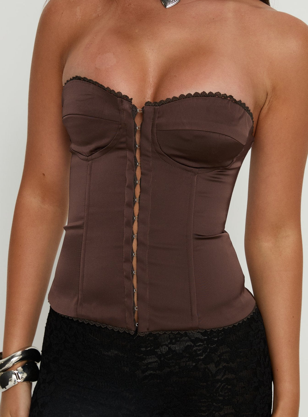 Camille Satin Corset Top