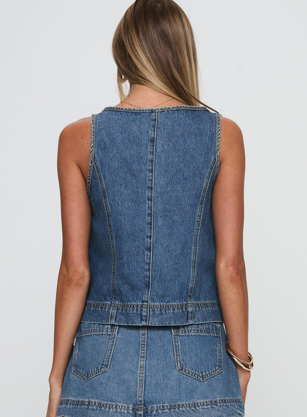 Francesca Denim Tie Top