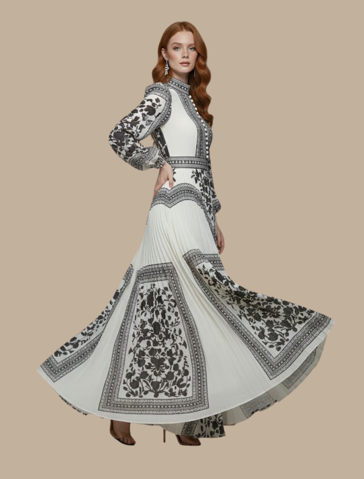 Thea Pleated Maxi Gown
