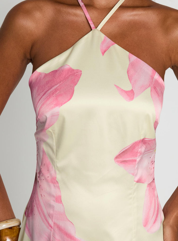 Helena Floral Halter Mini Dress