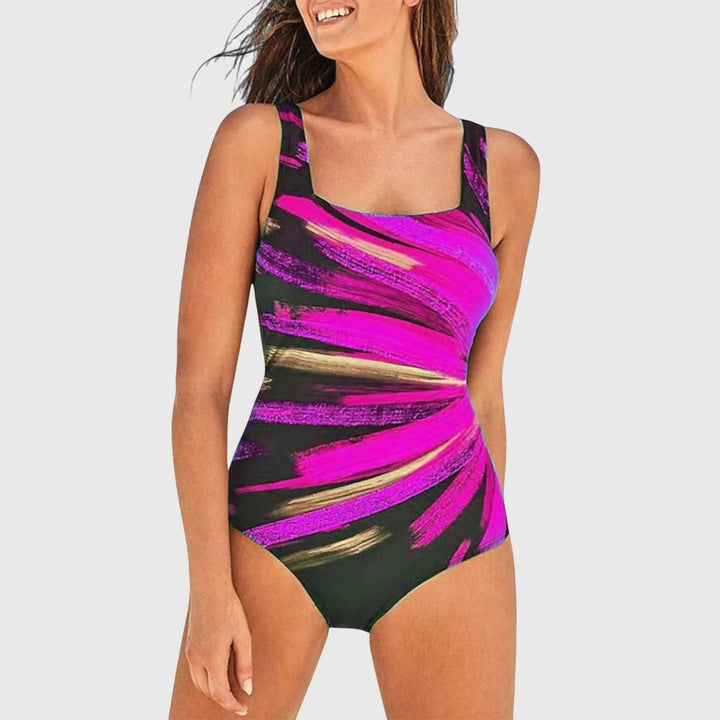 Delphine | Tummy-Control Shaping Ruched One-Piece Swimsuit