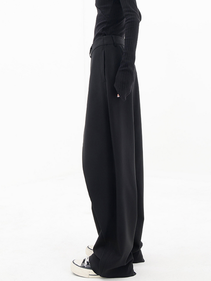 Camille | High-Waist Cross-Front Drape Wide-Leg Palazzo Pants