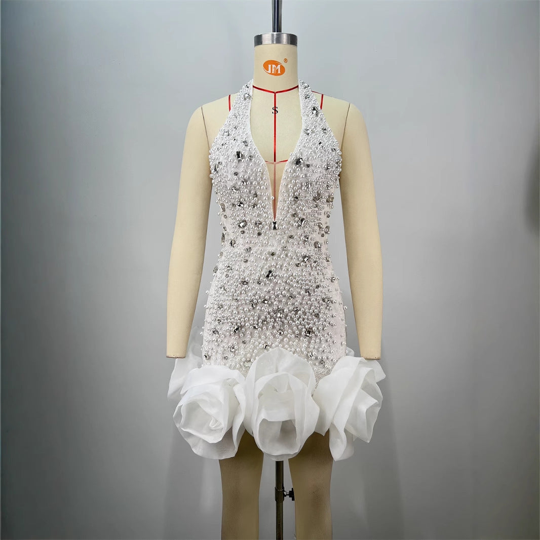 Estelle Beaded Mini Dress