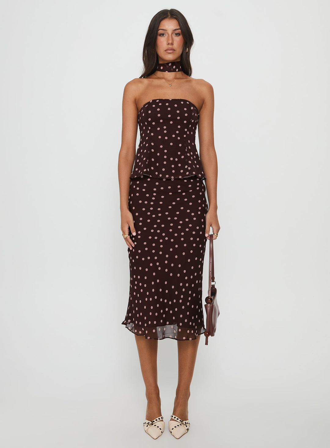 Dahlia Scarf Strapless Top