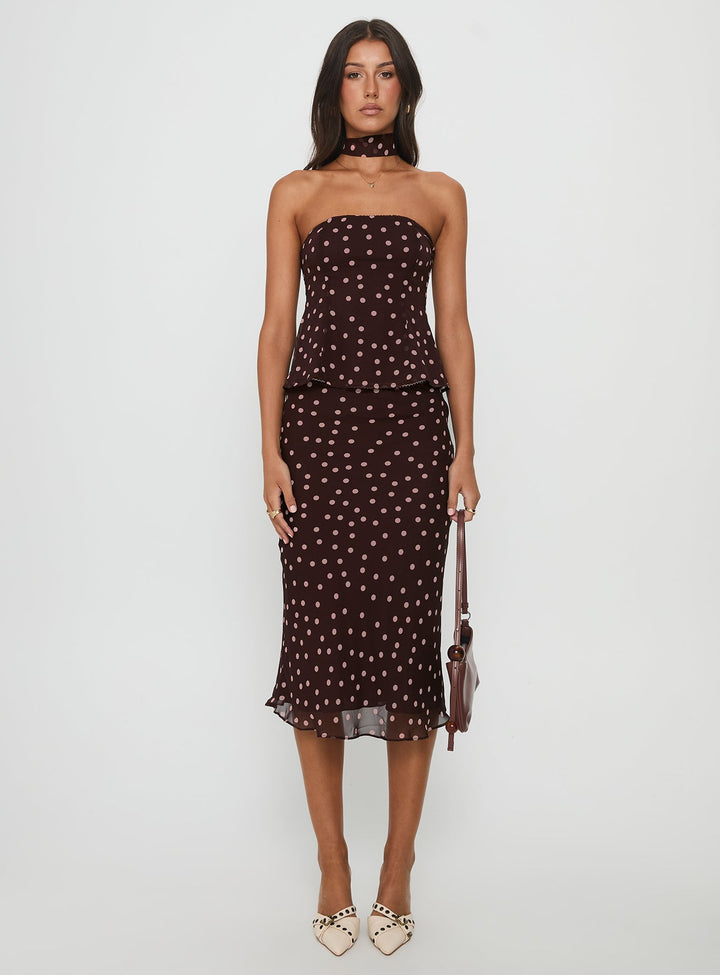 Dahlia Scarf Strapless Top