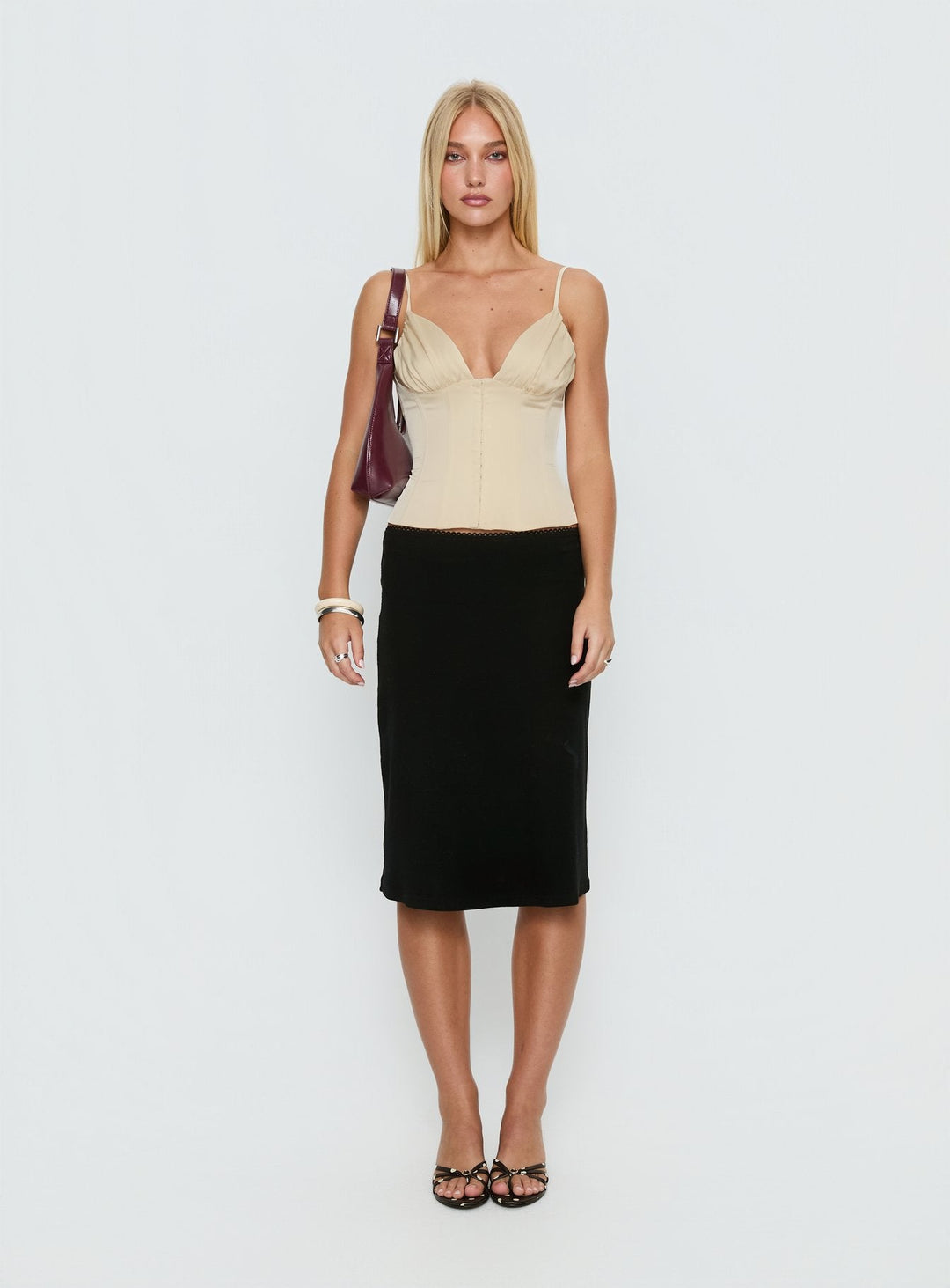 Sloane Satin Corset Top