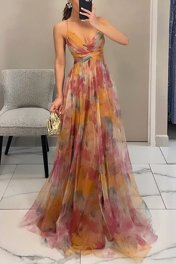 Sage Pleated Maxi Dress