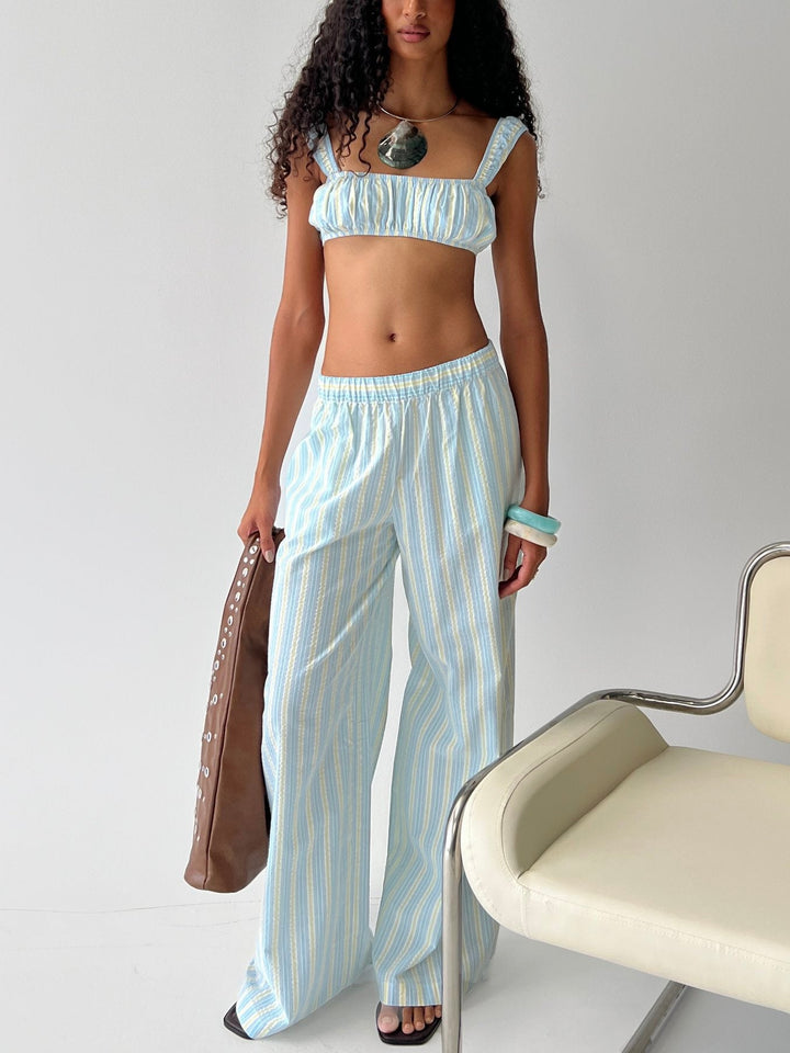 Ava Stripe Micro Crop Top