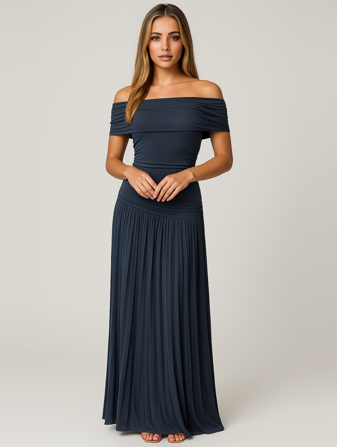 Colette Pleated Maxi Dress