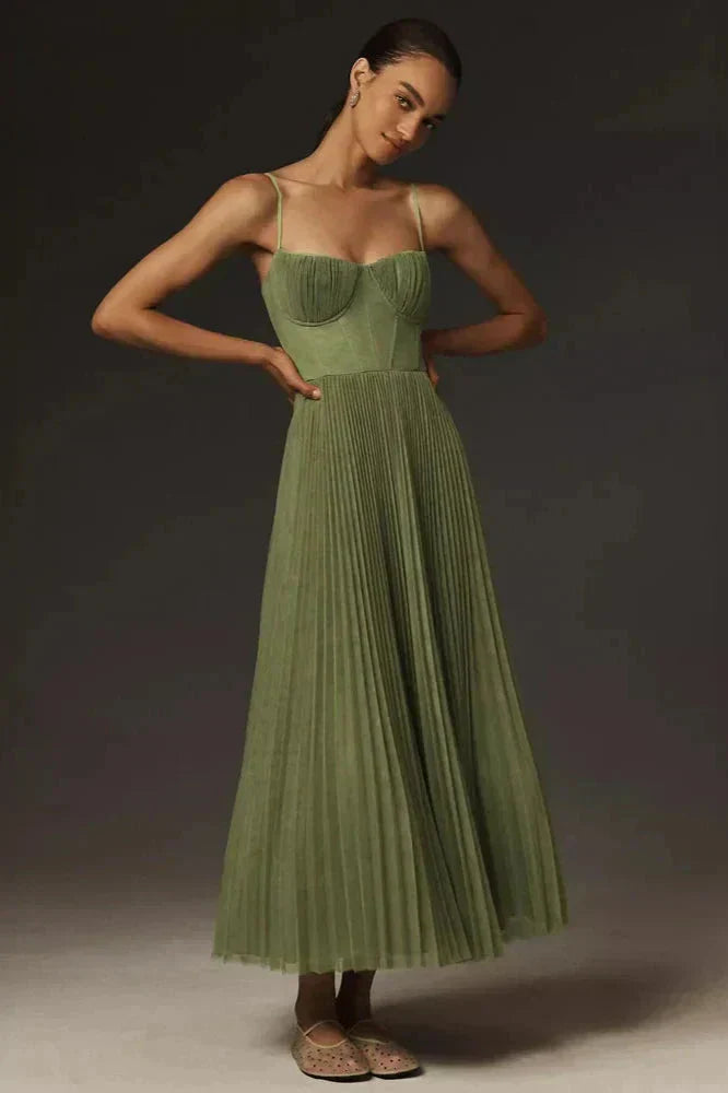 Ora Pleated Maxi Dress