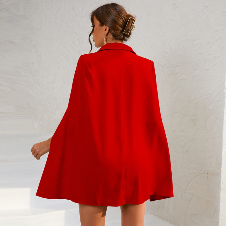 Tiffany Cape Blazer Mini Dress