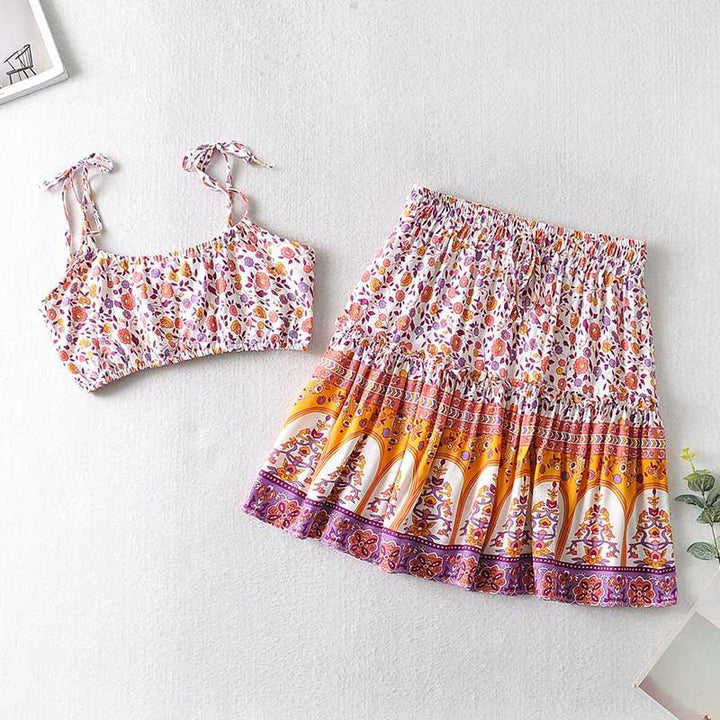 Dahlia Floral Skirt Set