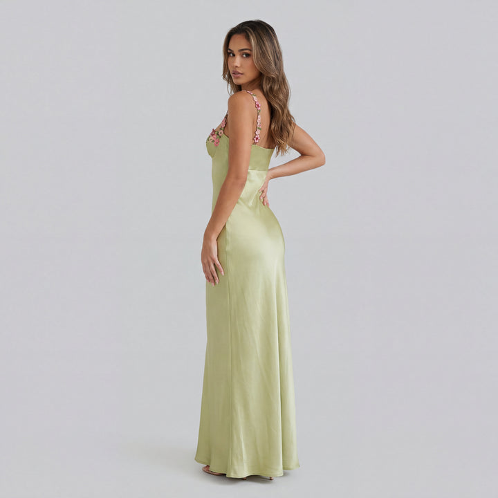 Elena Floral Slim Maxi Dress