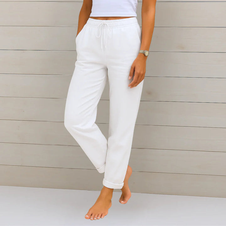 Eleanor | Linen Stretch Relaxed Trousers