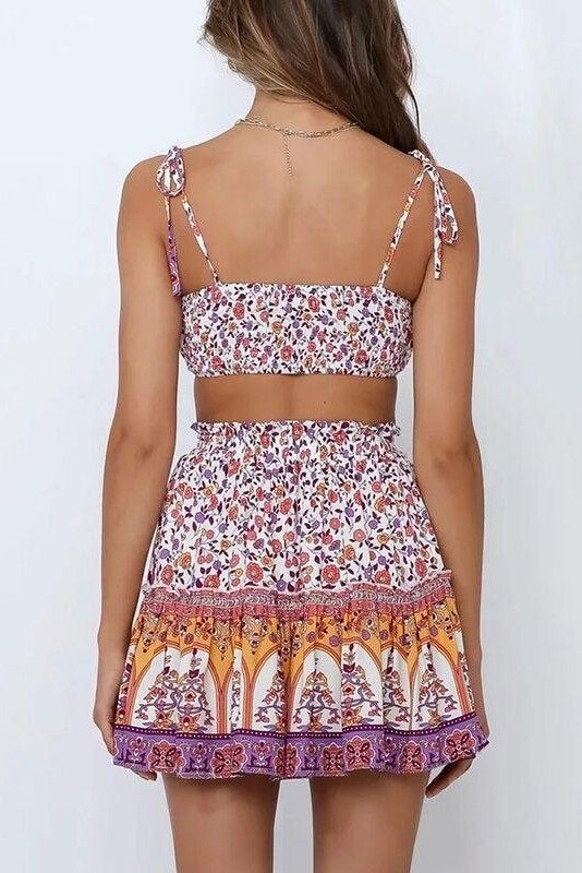 Dahlia Floral Skirt Set