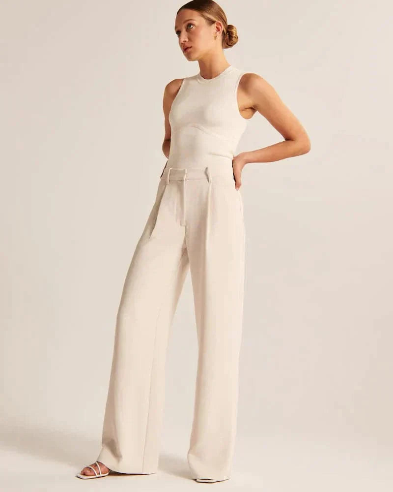 Maureen | High-Waist Wide-Leg Linen Trousers