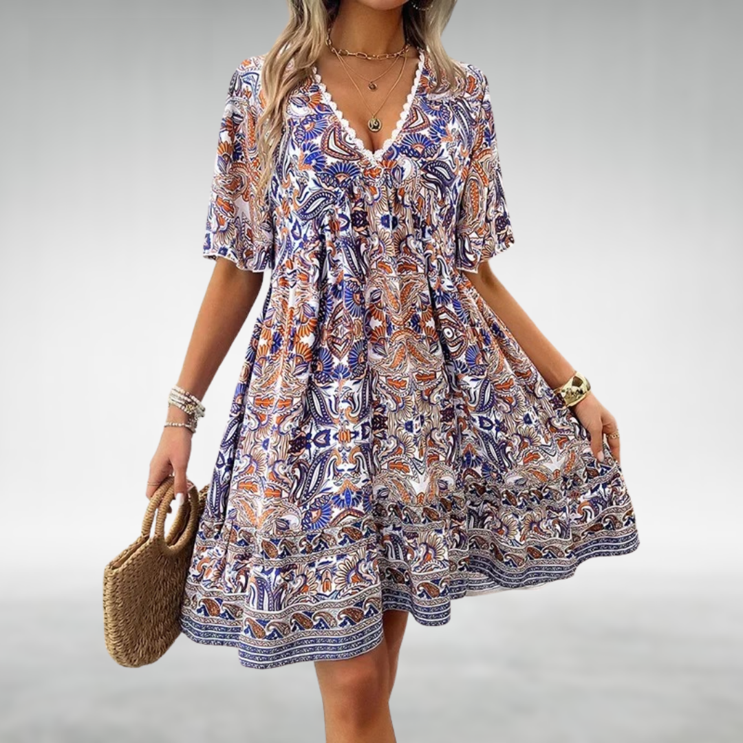 Rina Paisley Mini Dress