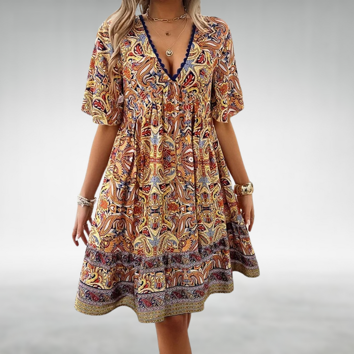 Rina Paisley Mini Dress
