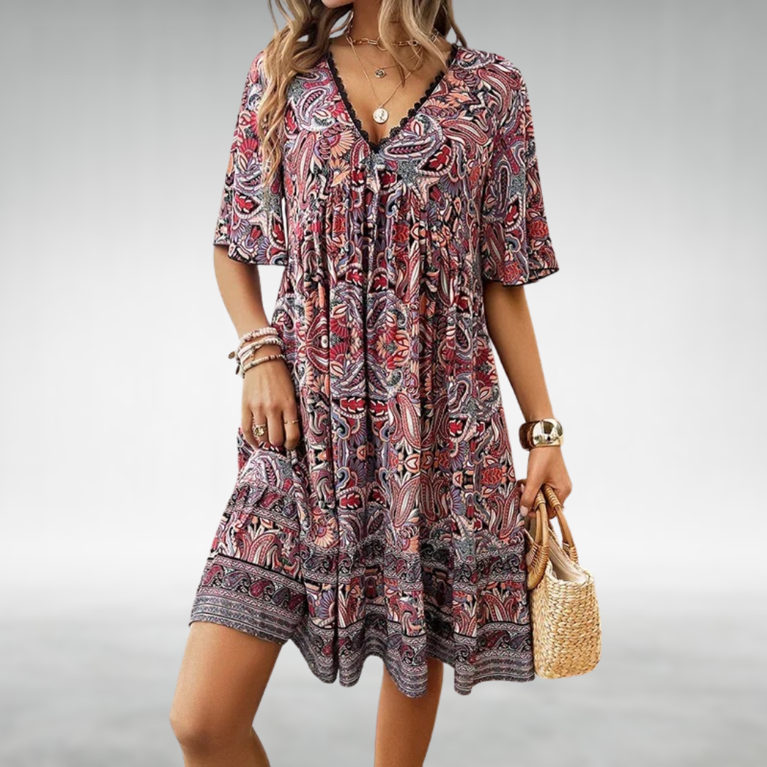Rina Paisley Mini Dress