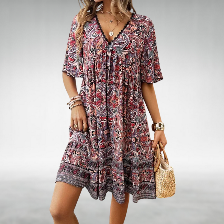 Rina Paisley Mini Dress